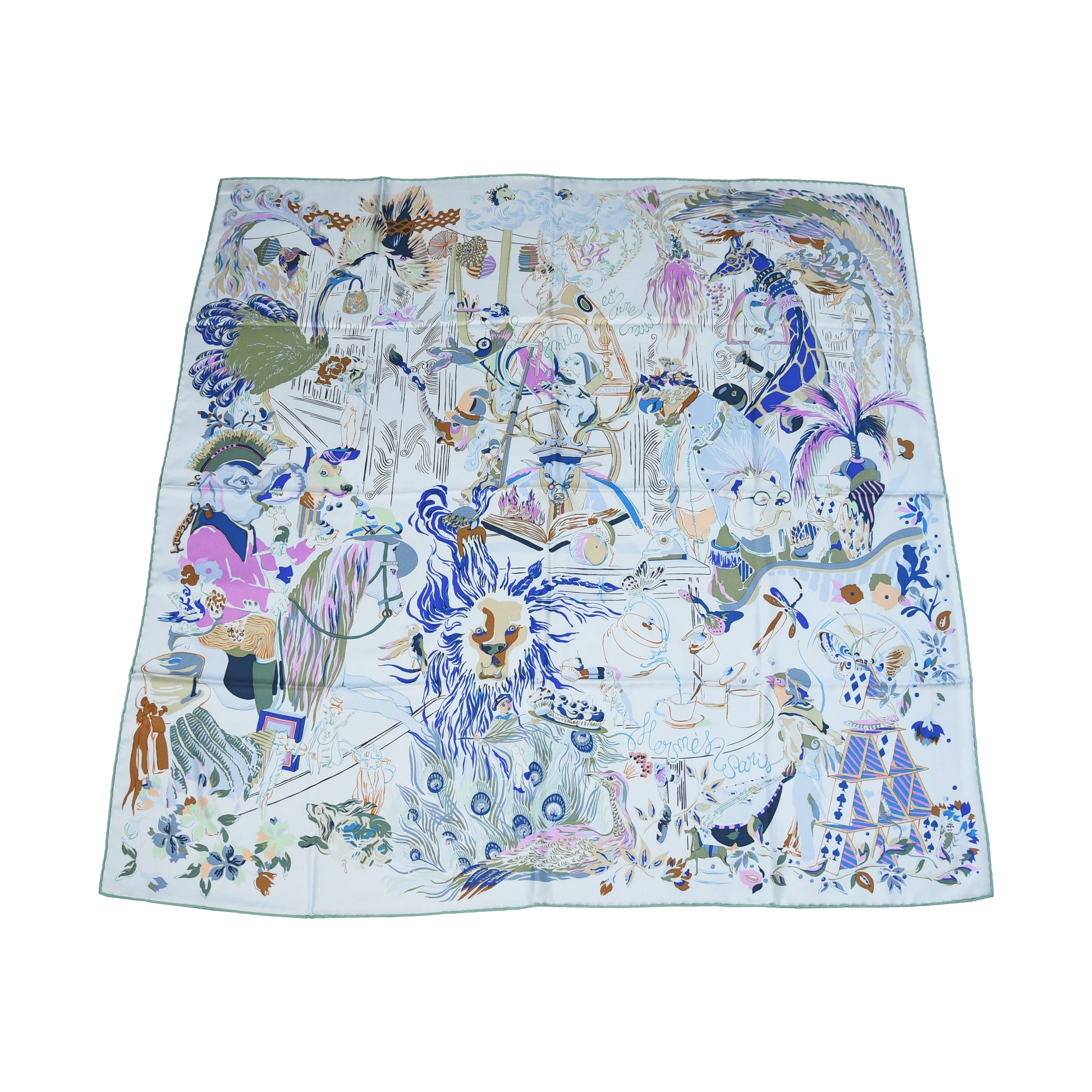 Hermes Emile et une Nuit Silk Square Scarf Multicolor-NOBLEMARS