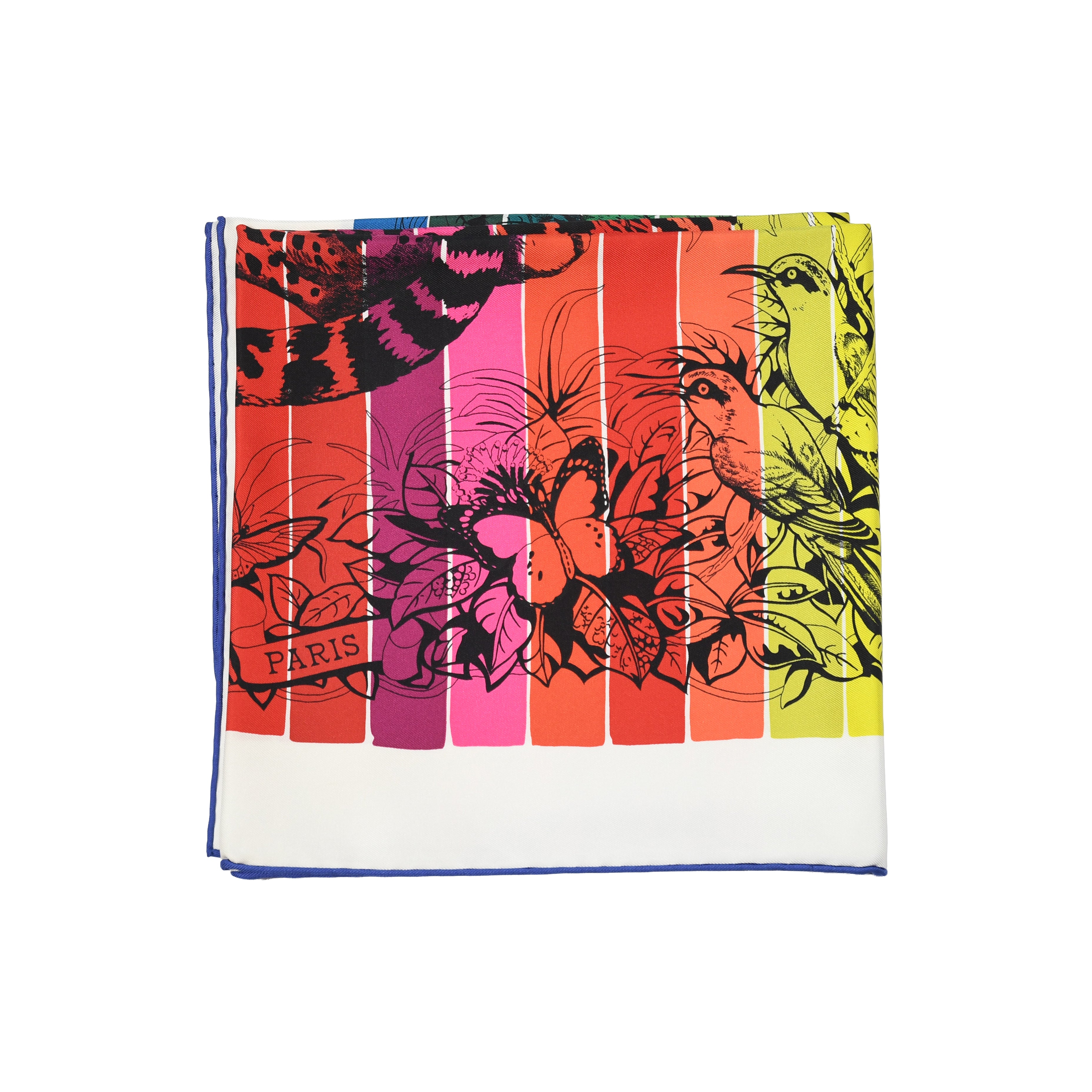 Hermes Jungle Love Rainbow Silk Square Scarf Multicolor – NOBLEMARS