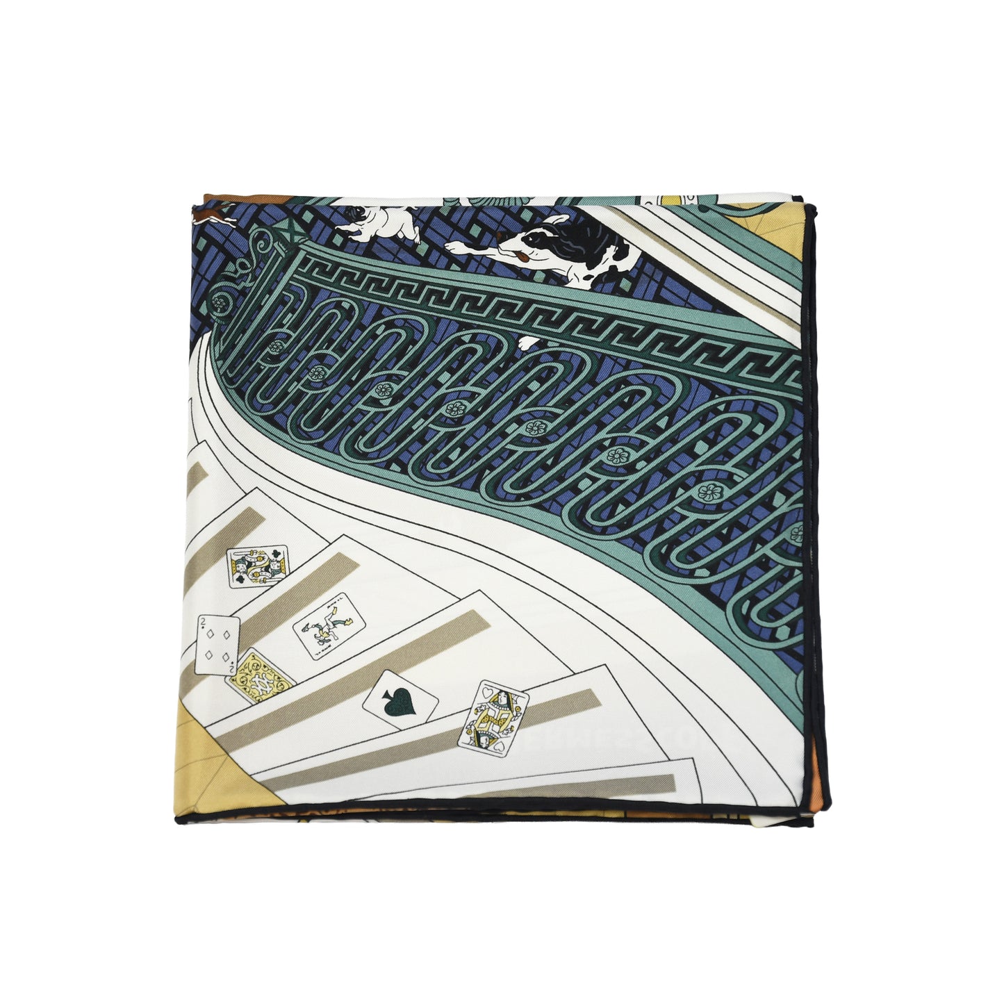 Hermes Mystere Au 24 Faubourg 90 Silk Square Scarf Multicolor-NOBLEMARS