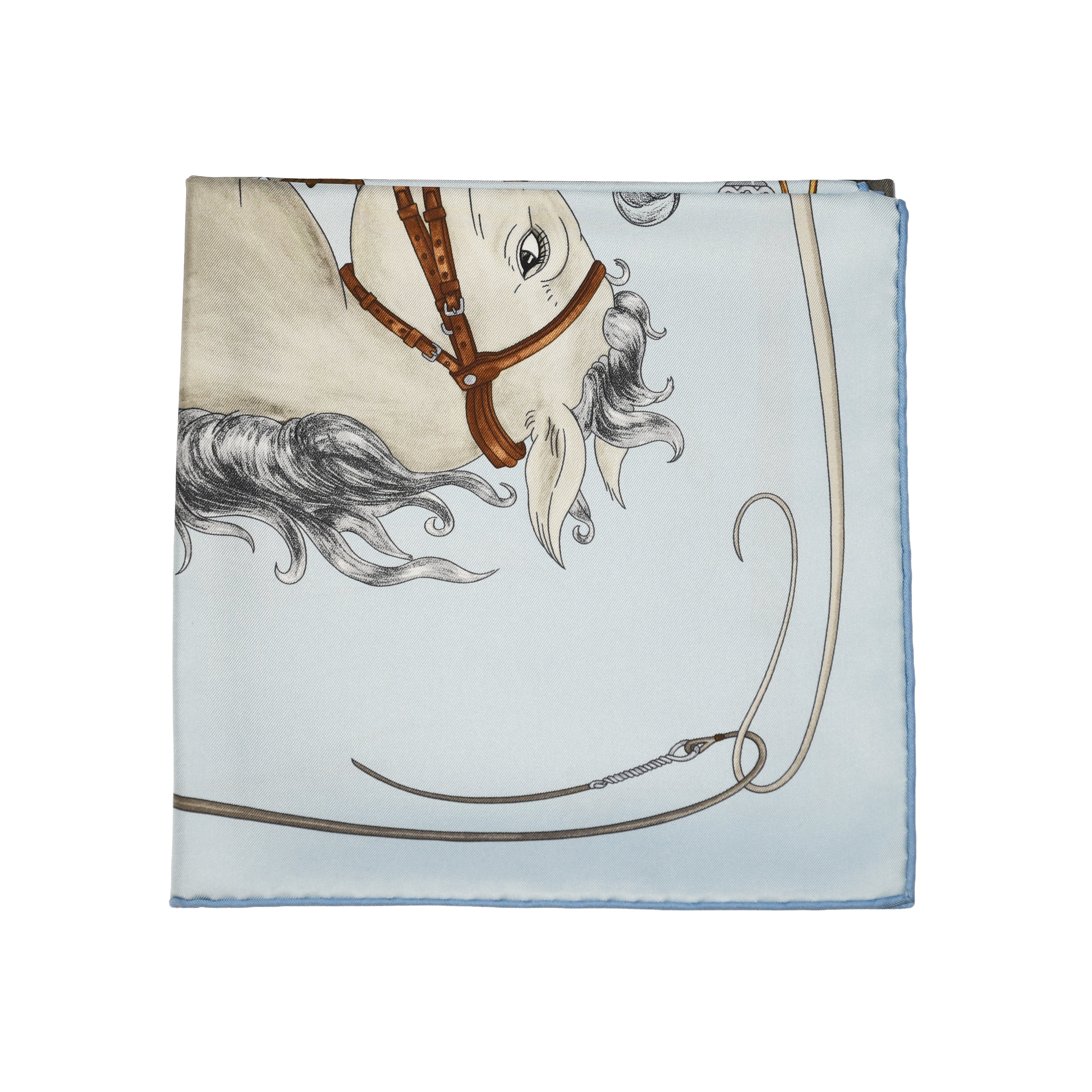 Hermes Grand Galop 90 Silk Square Scarf Multicolor – NOBLEMARS