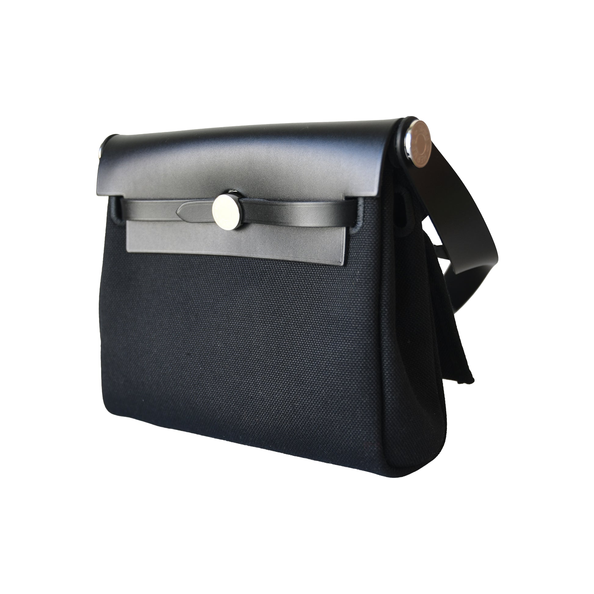 Hermes Mini Herbag Palladium Hardware Black- NOBLEMARS