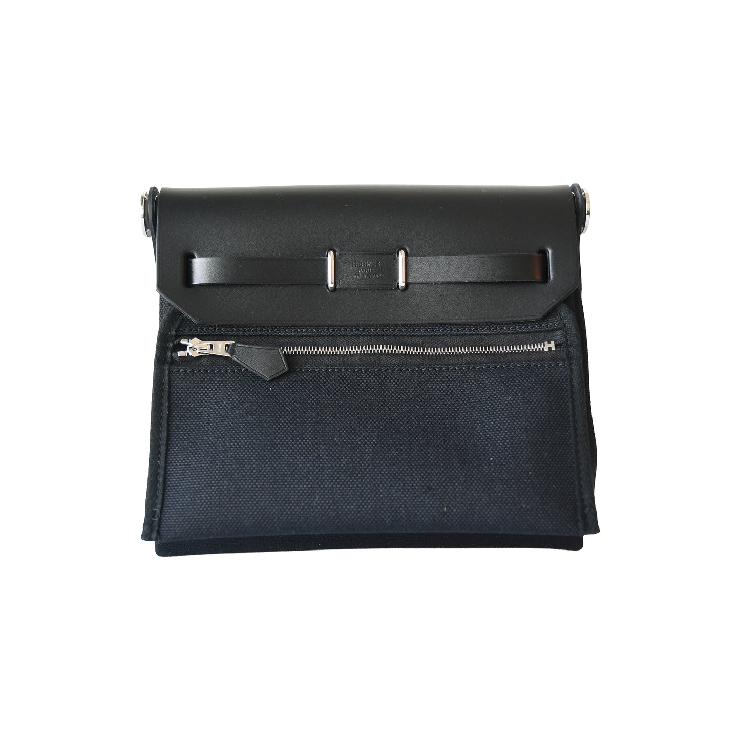 Hermes Mini Herbag Palladium Hardware Black- NOBLEMARS