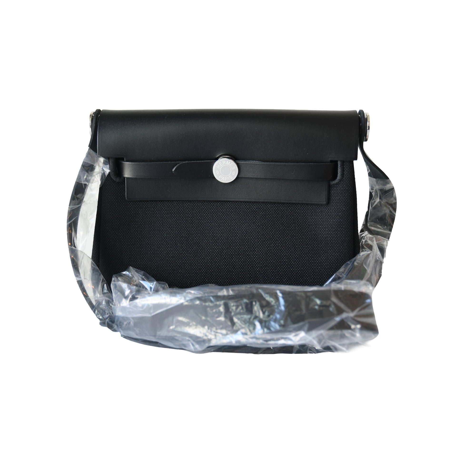 Hermes Mini Herbag Palladium Hardware Black- NOBLEMARS