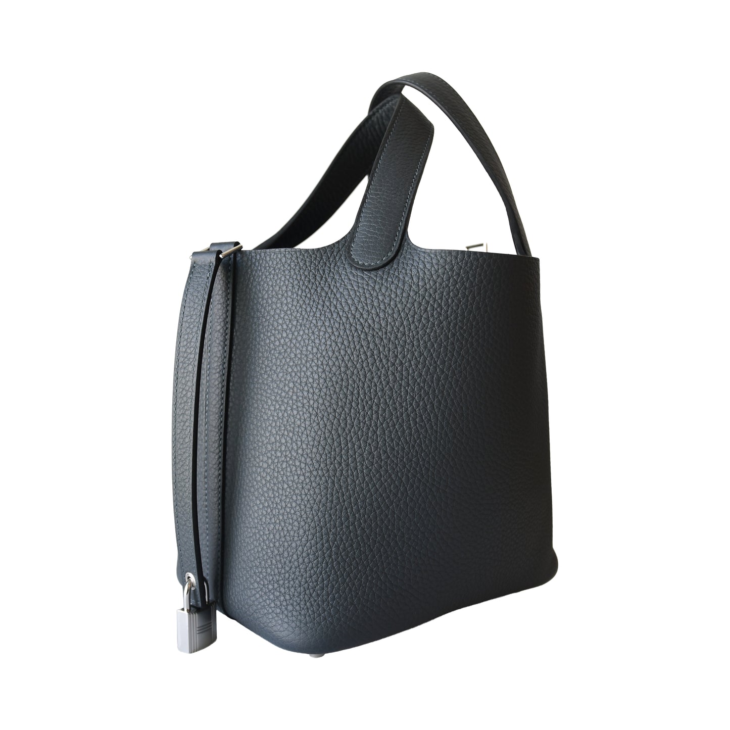 Hermes Picotin Lock Bucket Bag Clemence Palladium Hardware Noir- NOBLEMARS
