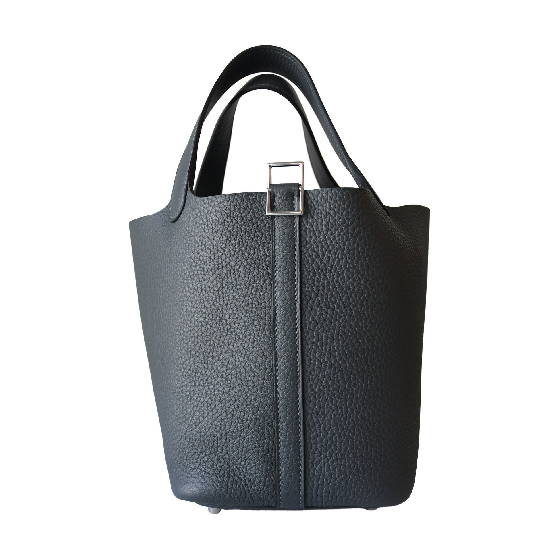Hermes Picotin Lock Bucket Bag Clemence Palladium Hardware Noir- NOBLEMARS