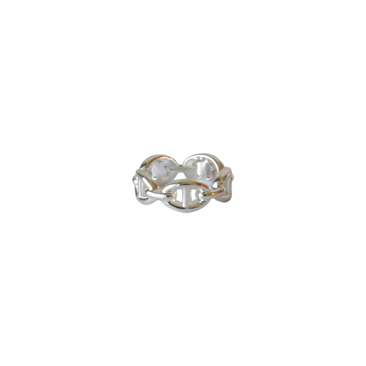 Hermes Chaine d'Ancre Enchainee Ring Silver