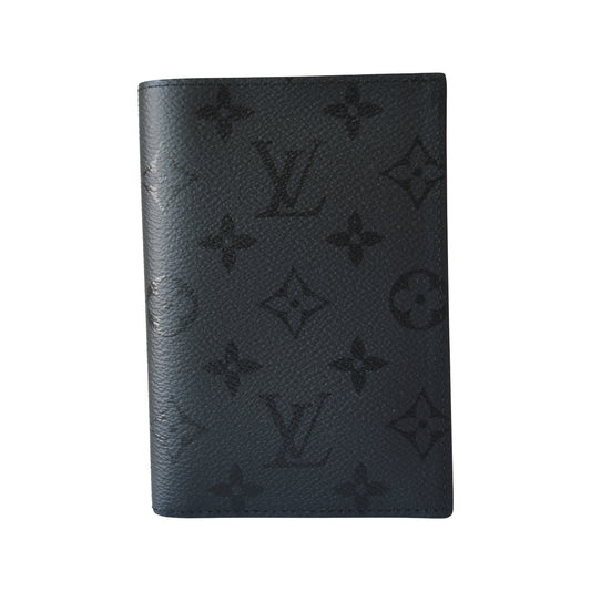 Louis Vuitton Passport Cover Monogram Shadow Black
