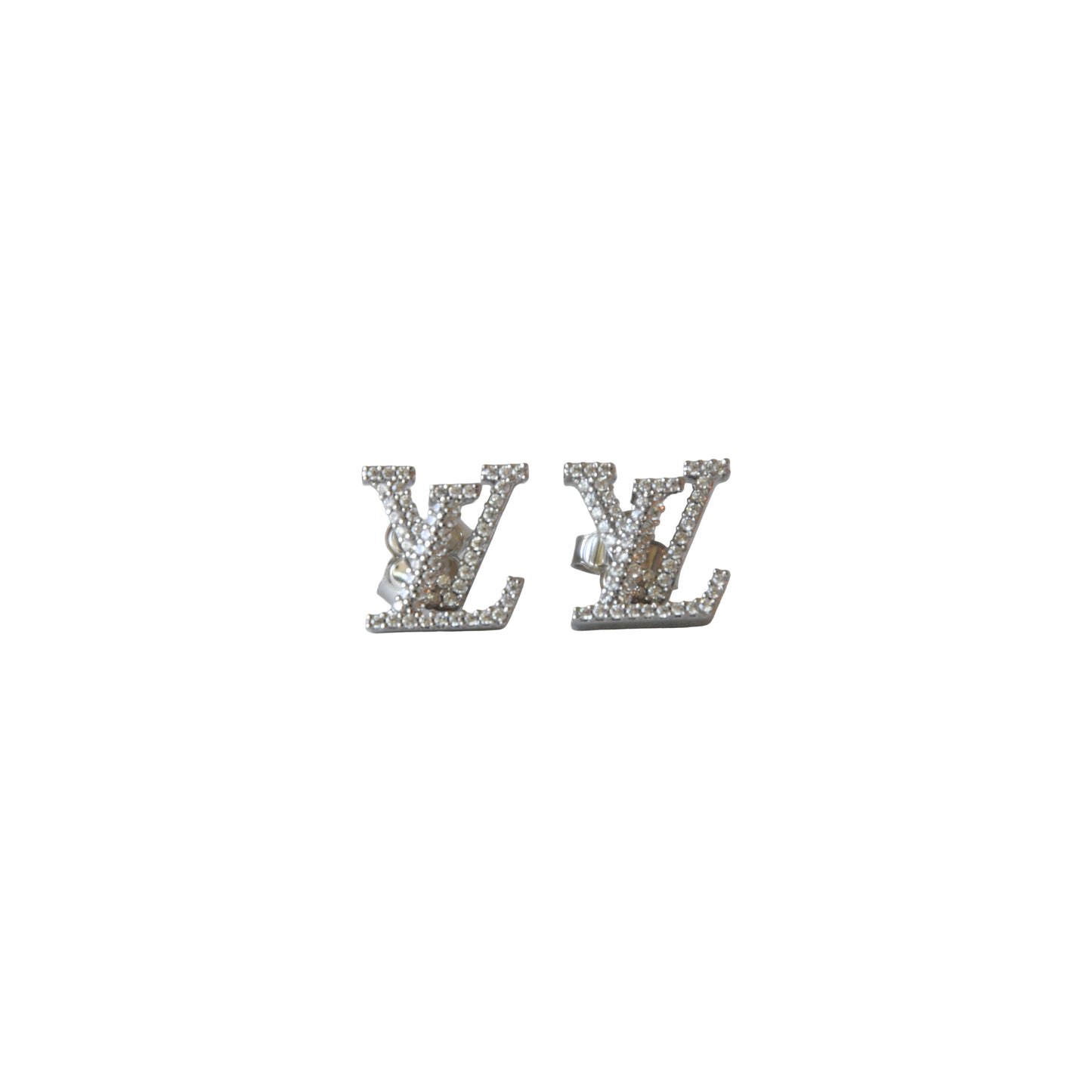 Louis Vuitton Strass LV Iconic Earrings Silver