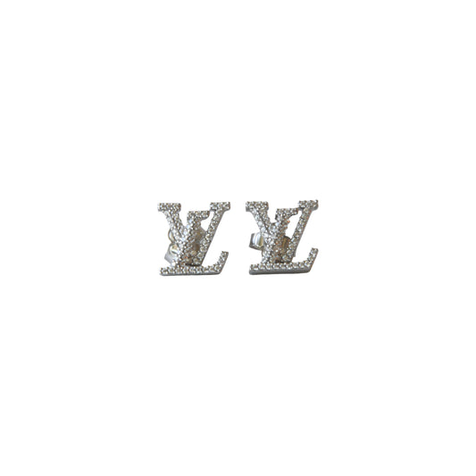 Louis Vuitton Strass LV Iconic Earrings Silver