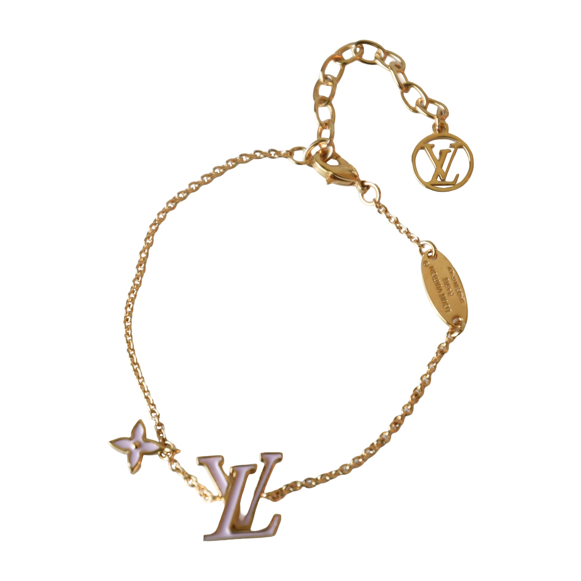 Louis Vuitton LV Iconic Enamel Bracelet Pale Pink Gold- NOBLEMARS