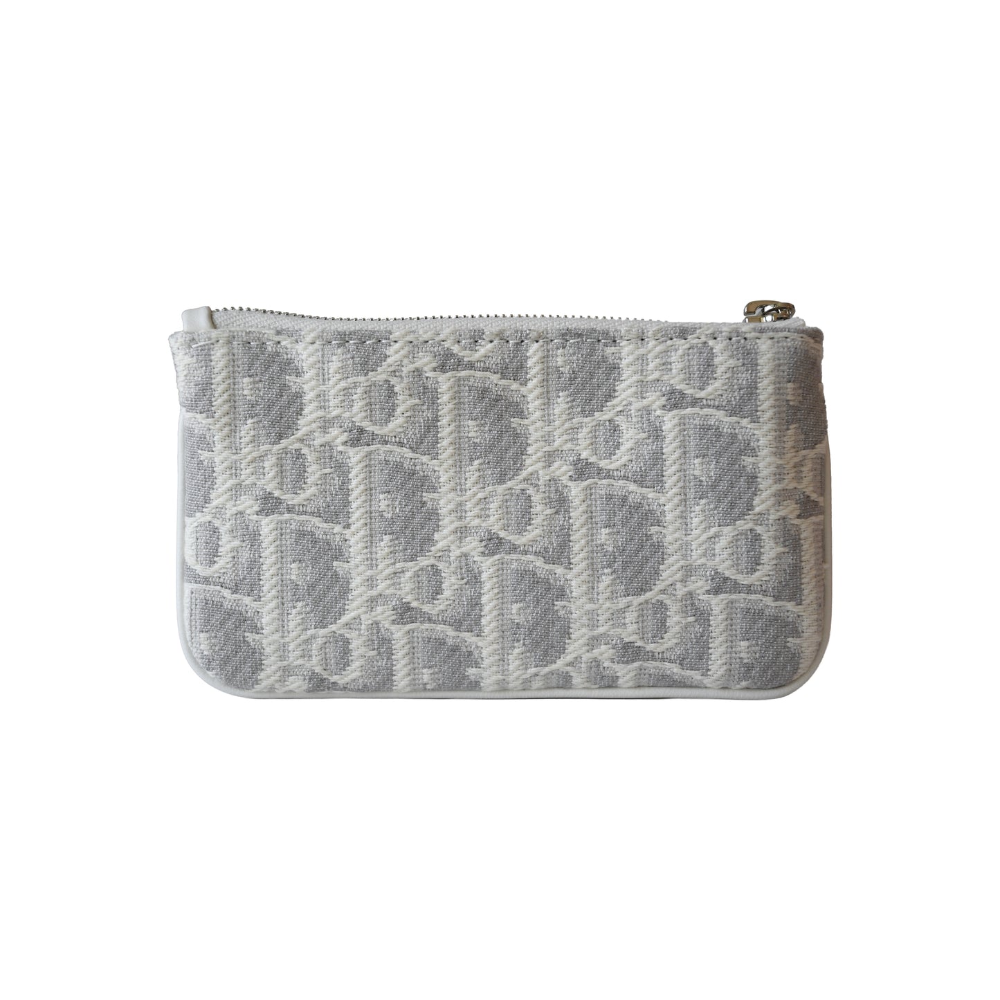 Dior Promenade Freesia Zipped Card Holder Pouch Latte Gray- NOBLEMARS