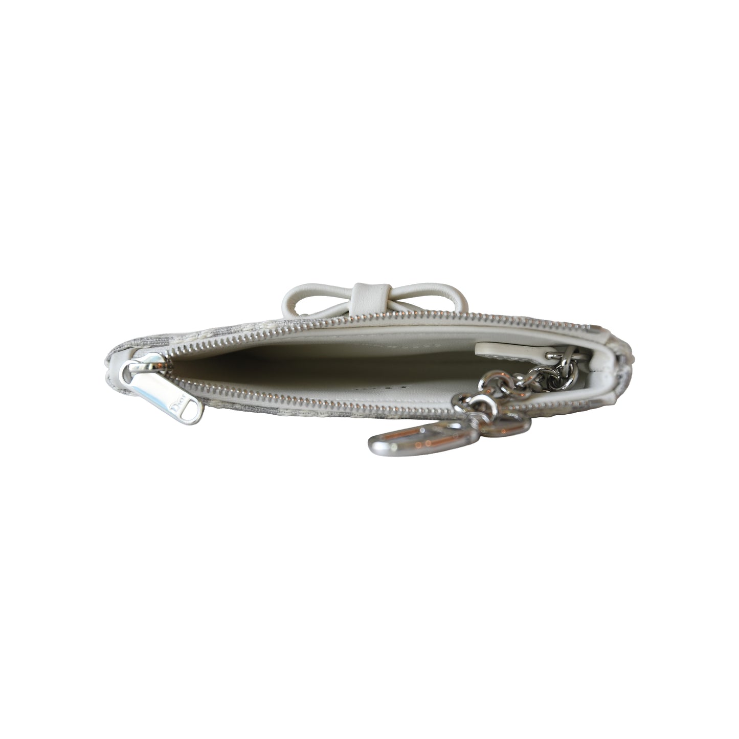 Dior Promenade Freesia Zipped Card Holder Pouch Latte Gray- NOBLEMARS