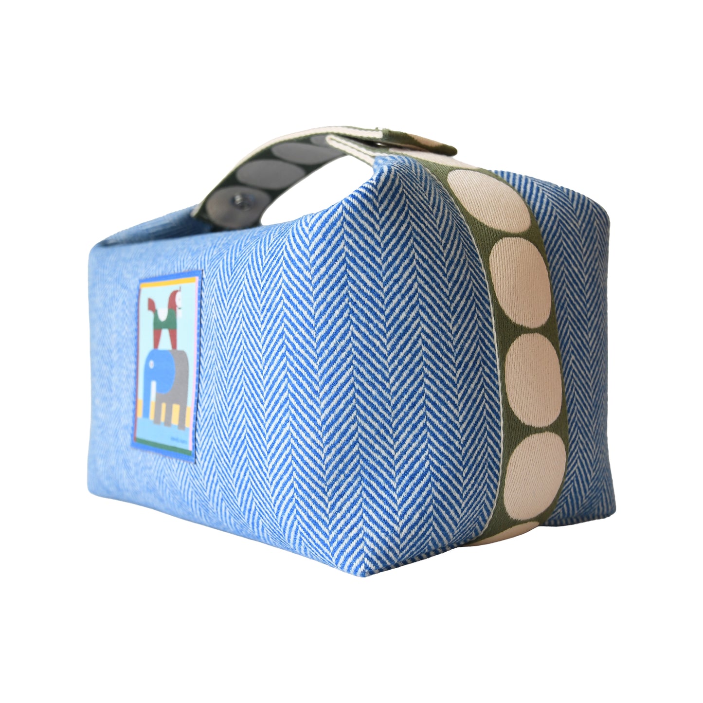 Hermes Animaux Blocks Case Bleu Gitane