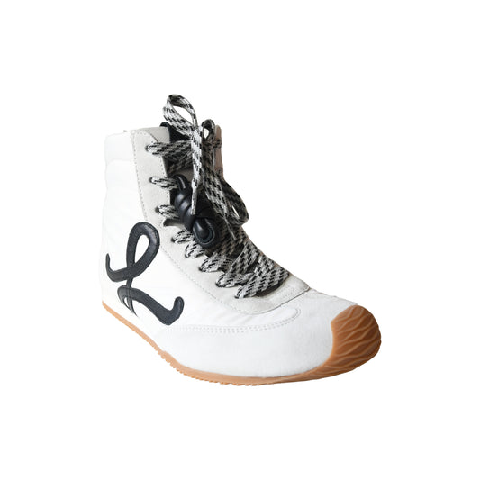 Loewe Ballet Runner 2.0 High-Top Sneakers White Black