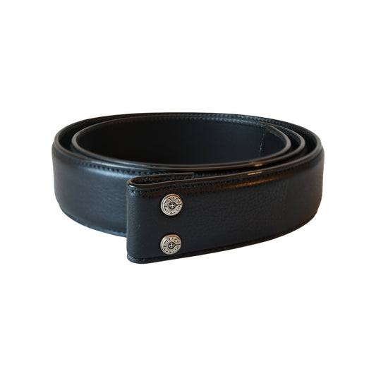 Chrome Hearts Leather Belt Strap Black- NOBLEMARS