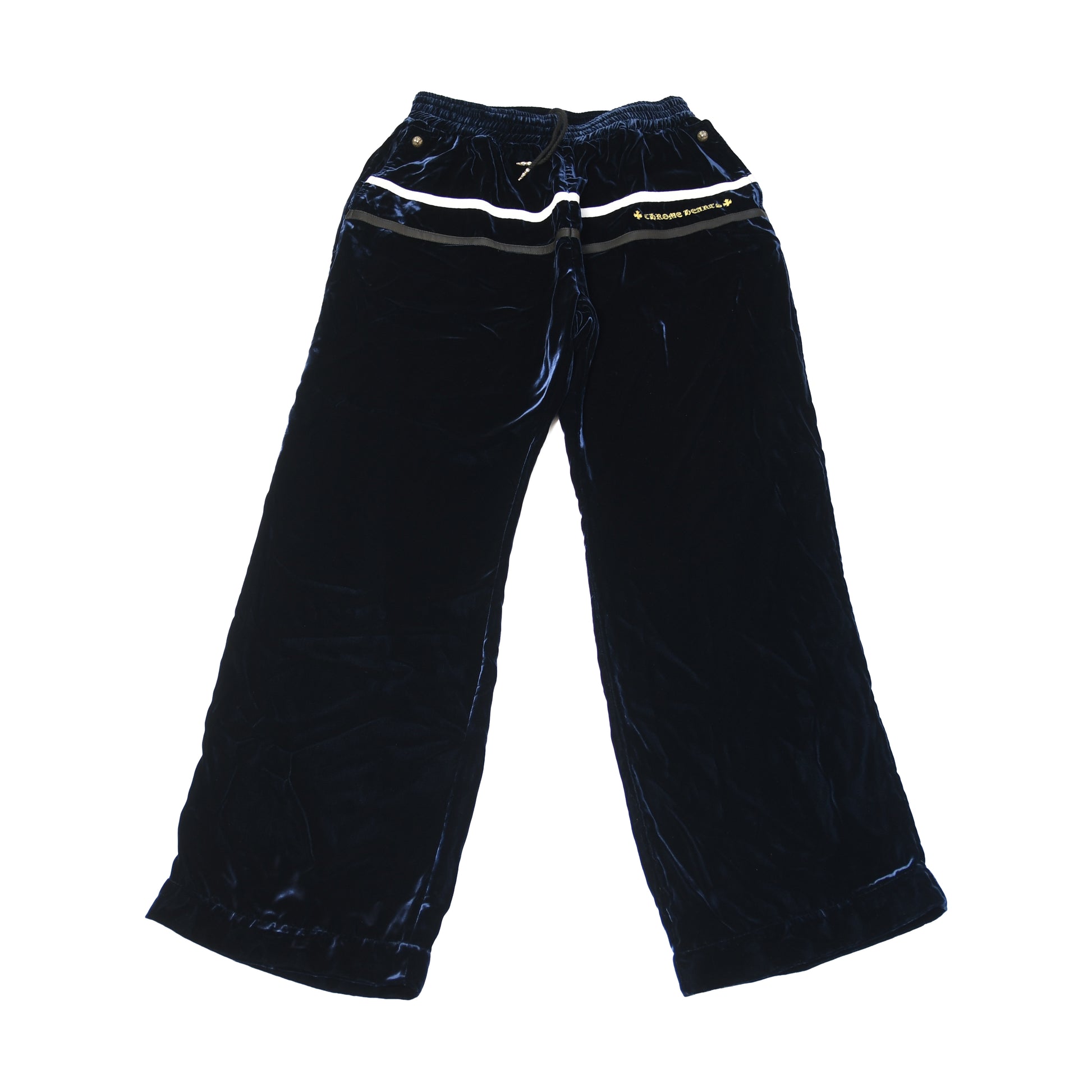 Chrome Hearts So It Goes Velour Track Pants Navy- NOBLEMARS