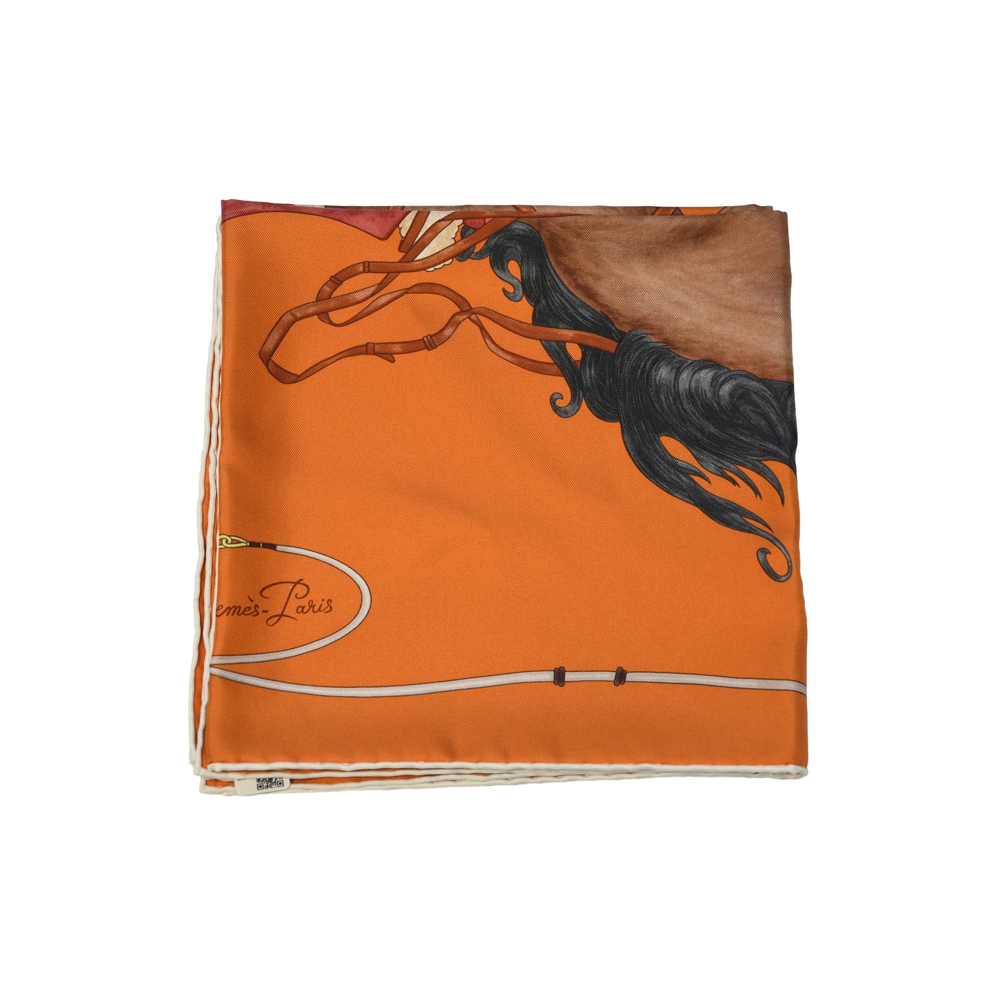 Hermes Grand Galop Carre 90 Scarf Orange
