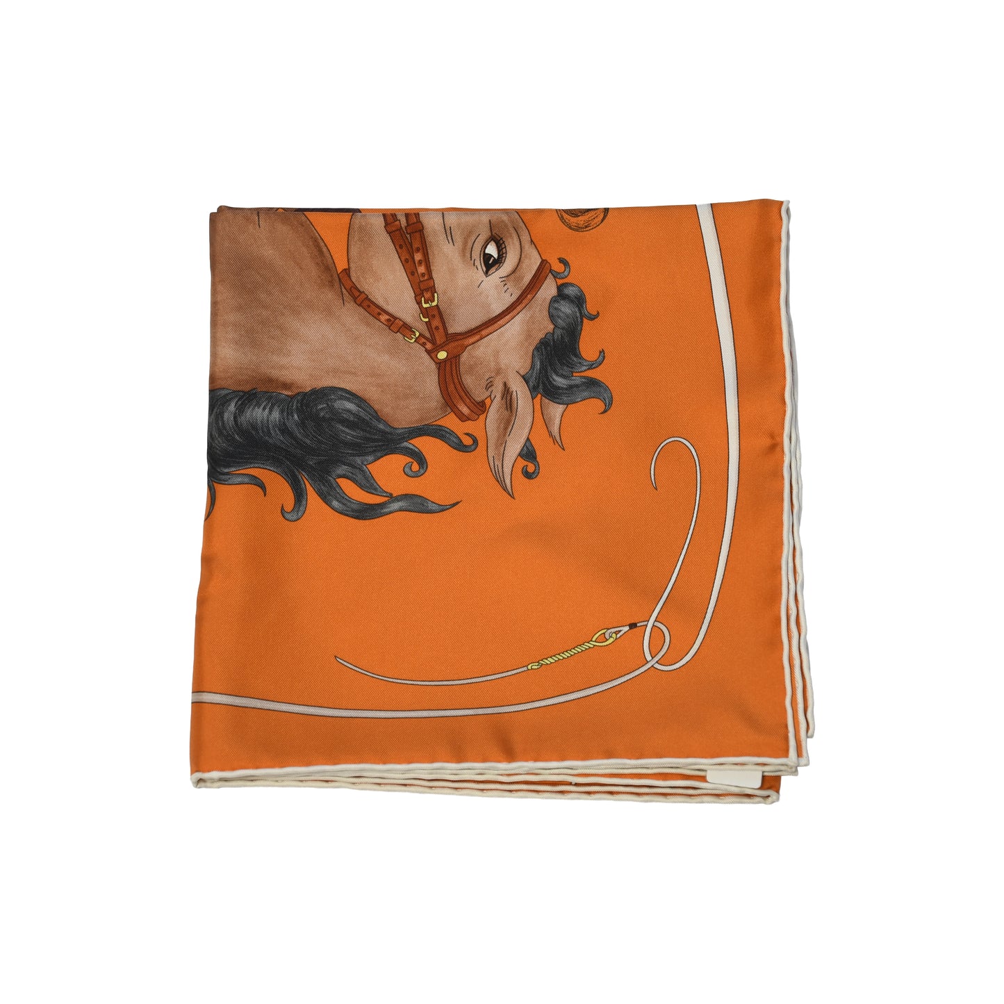 Hermes Grand Galop Carre 90 Scarf Orange