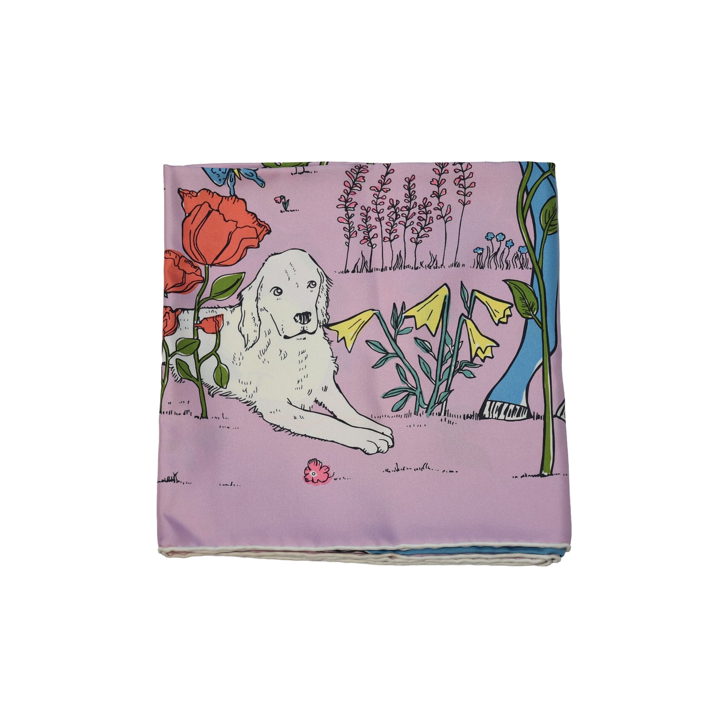 Hermes Le Pommier Sellier Carre 90 Scarf Mauve