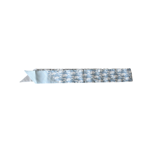 Dior Oblique Mitzah Twilly Scarf Light Blue Grey