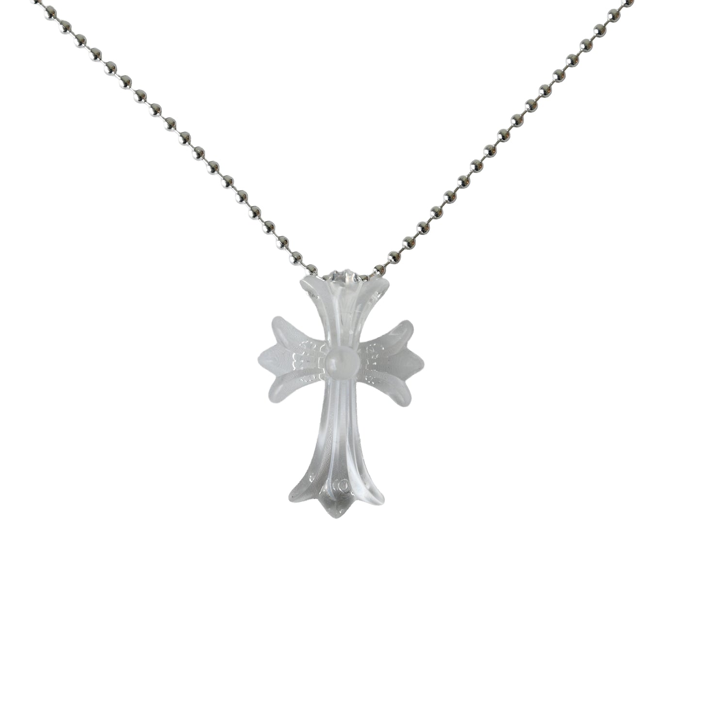 Chrome Hearts Silicone Cross Necklace White