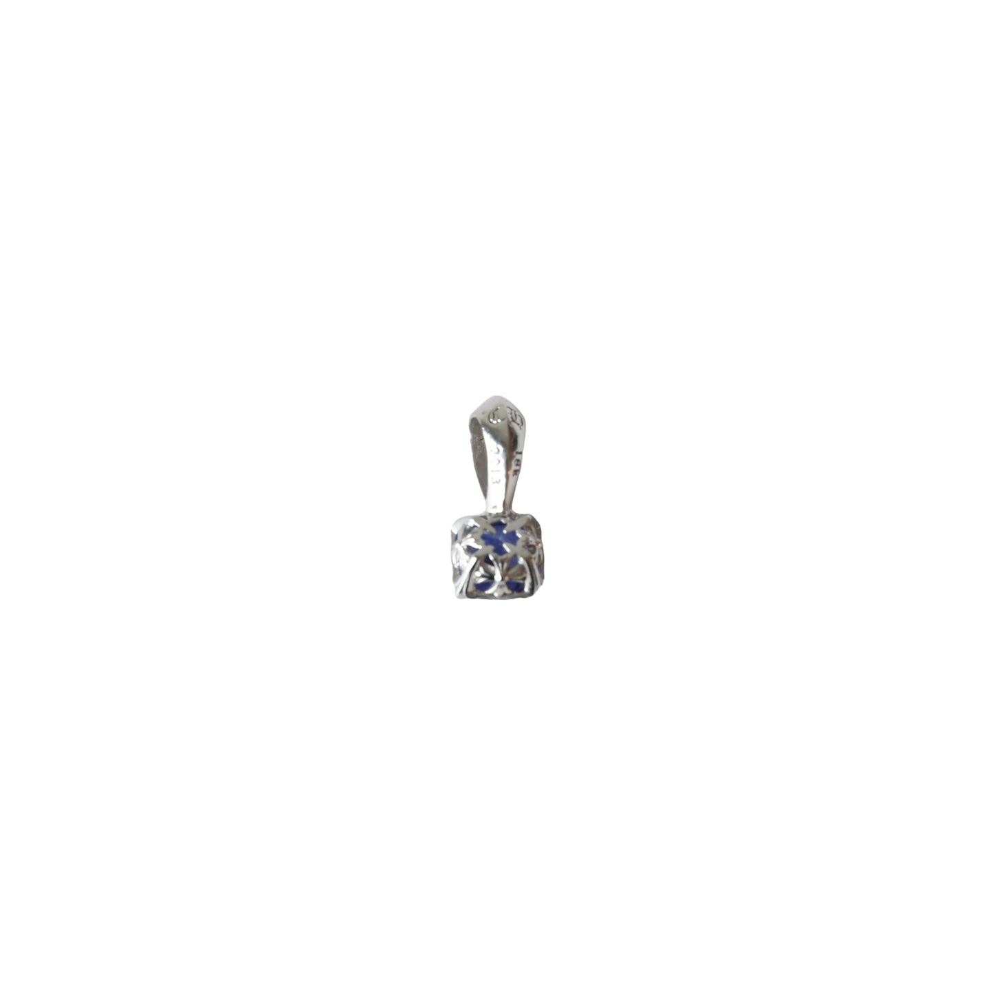 Chrome Hearts Sugar Cube Pendant Blue Sapphire