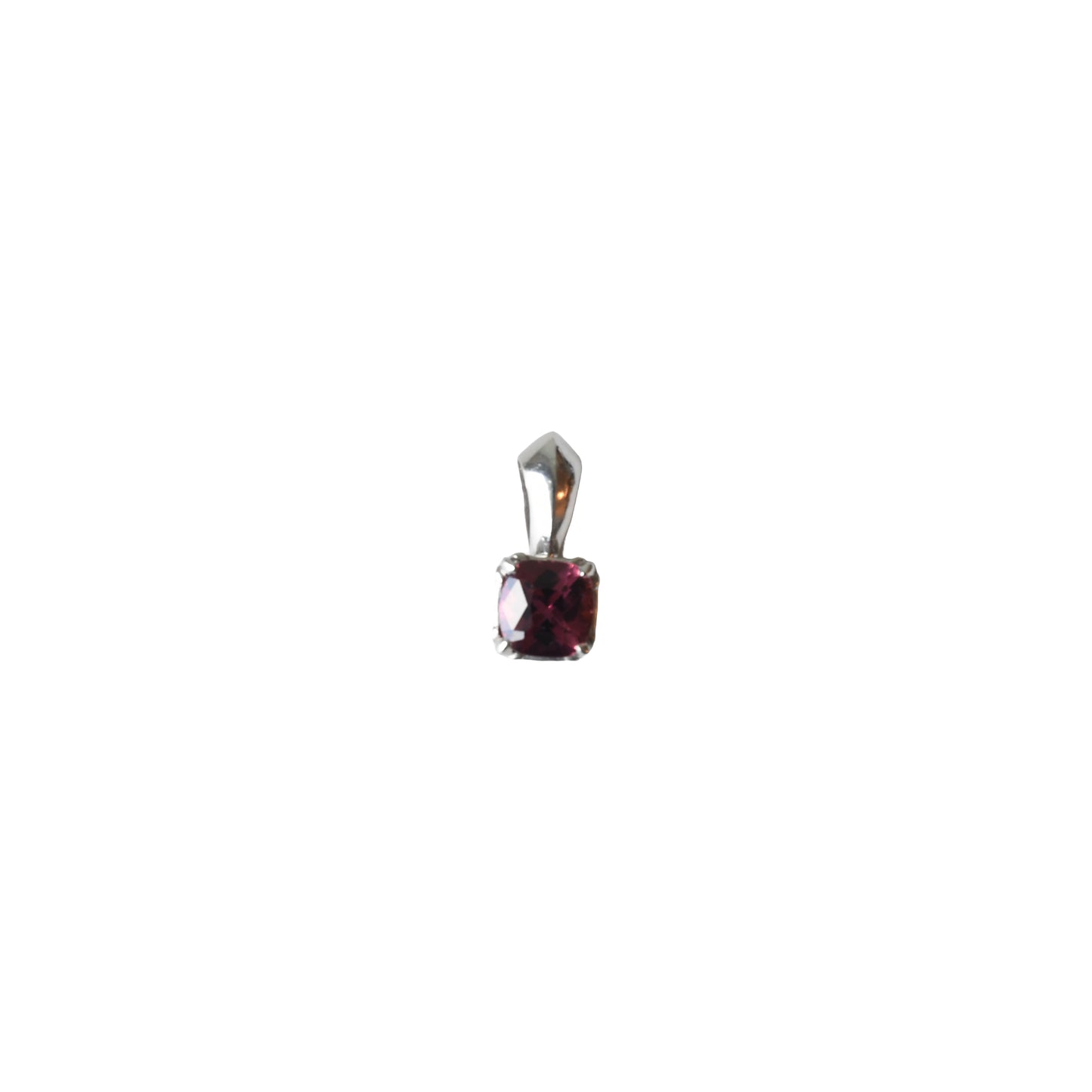 Chrome Hearts Sugar Cube Pendant Ruby Pink Sapphire