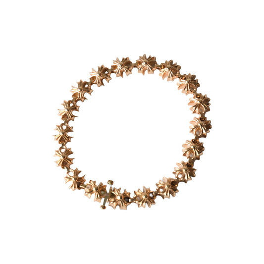 Chrome Hearts 22K Gold Tiny E CH Plus Star Link Bracelet Gold