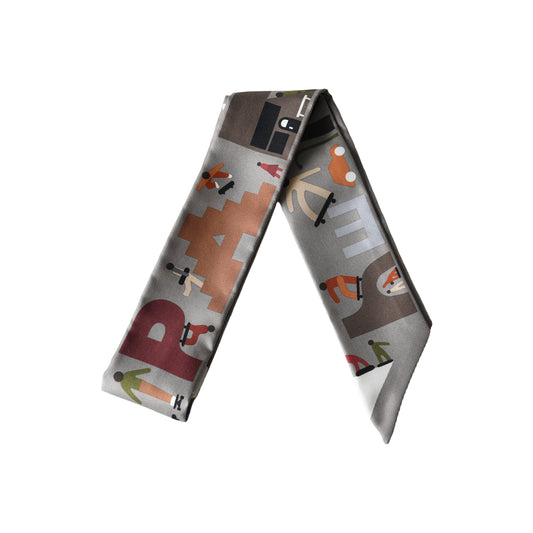 Hermes Figures Libres Twilly Grey