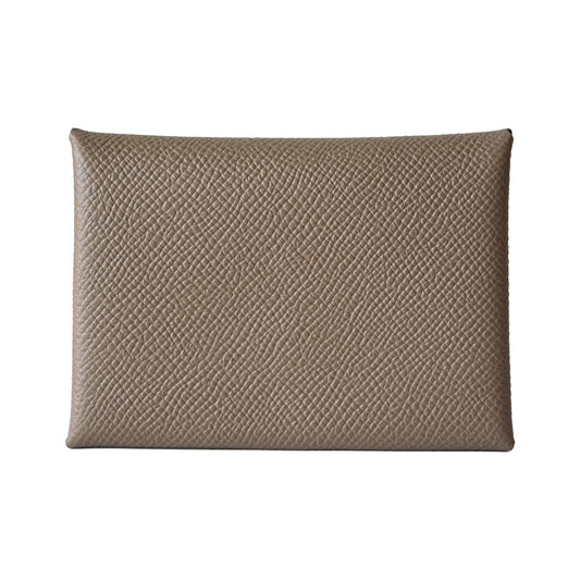 Hermes Calvi Duo Compact Card Holder Etoupe