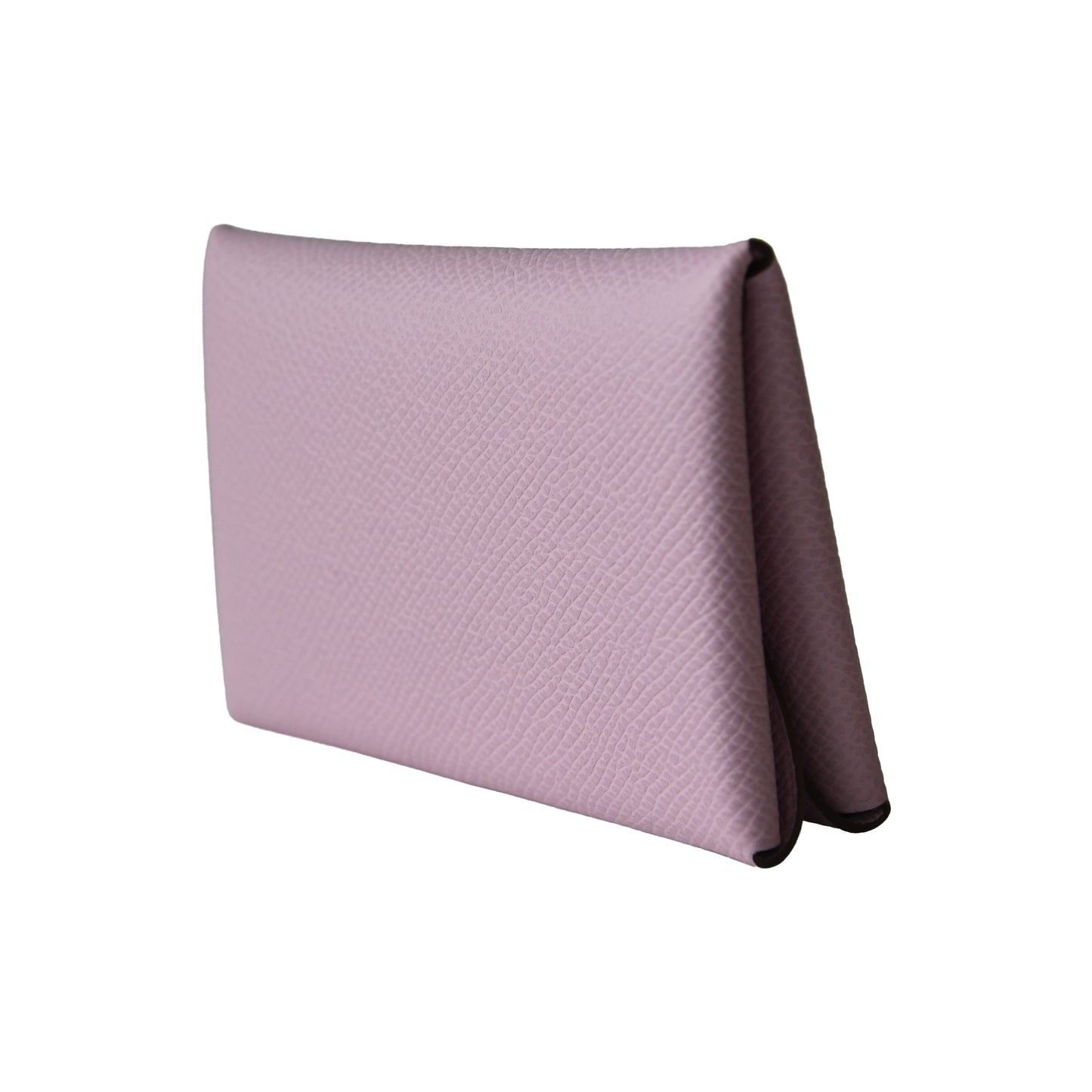Hermes Calvi Duo Compact Card Holder Mauve Pale