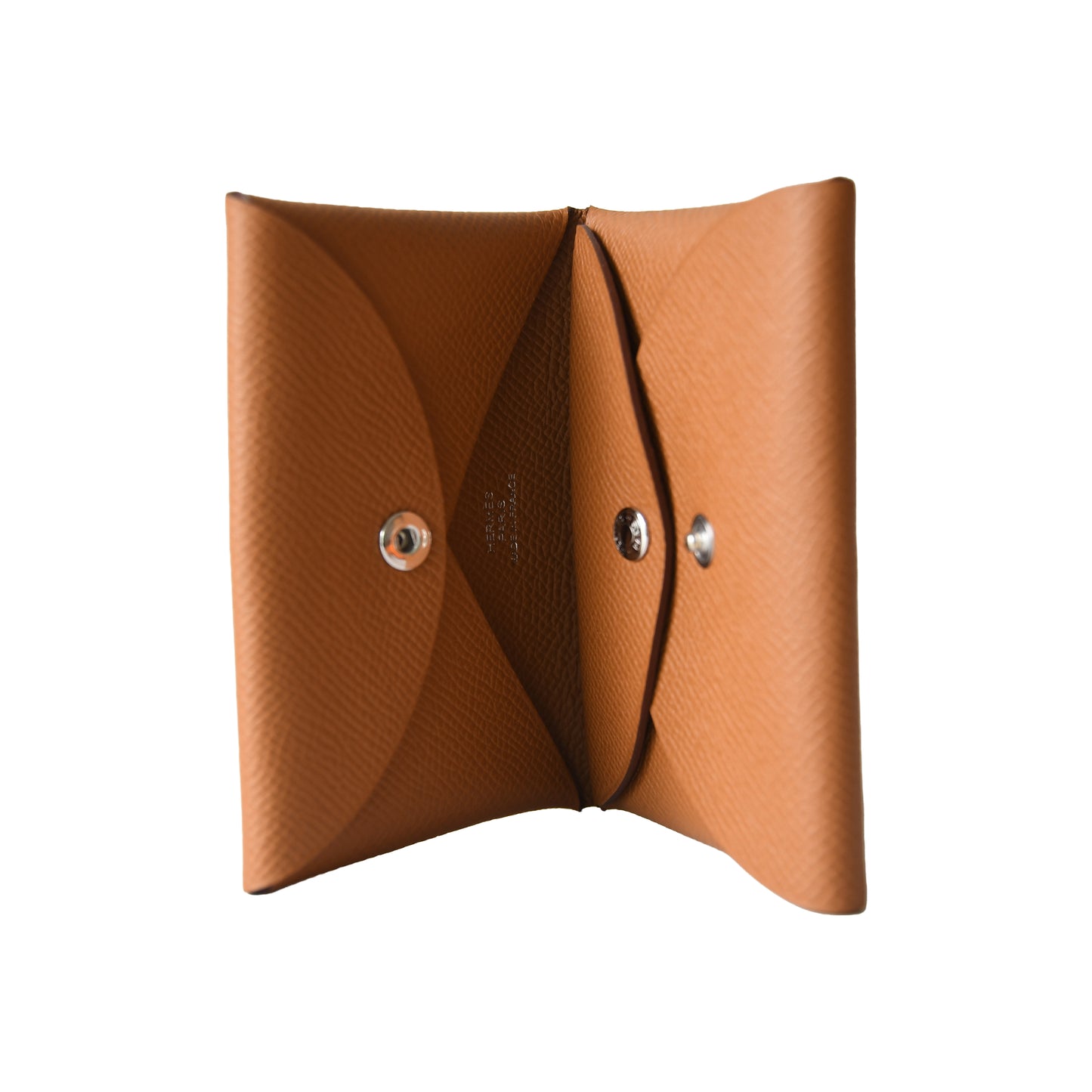 Hermes Calvi Duo Compact Card Holder Gold