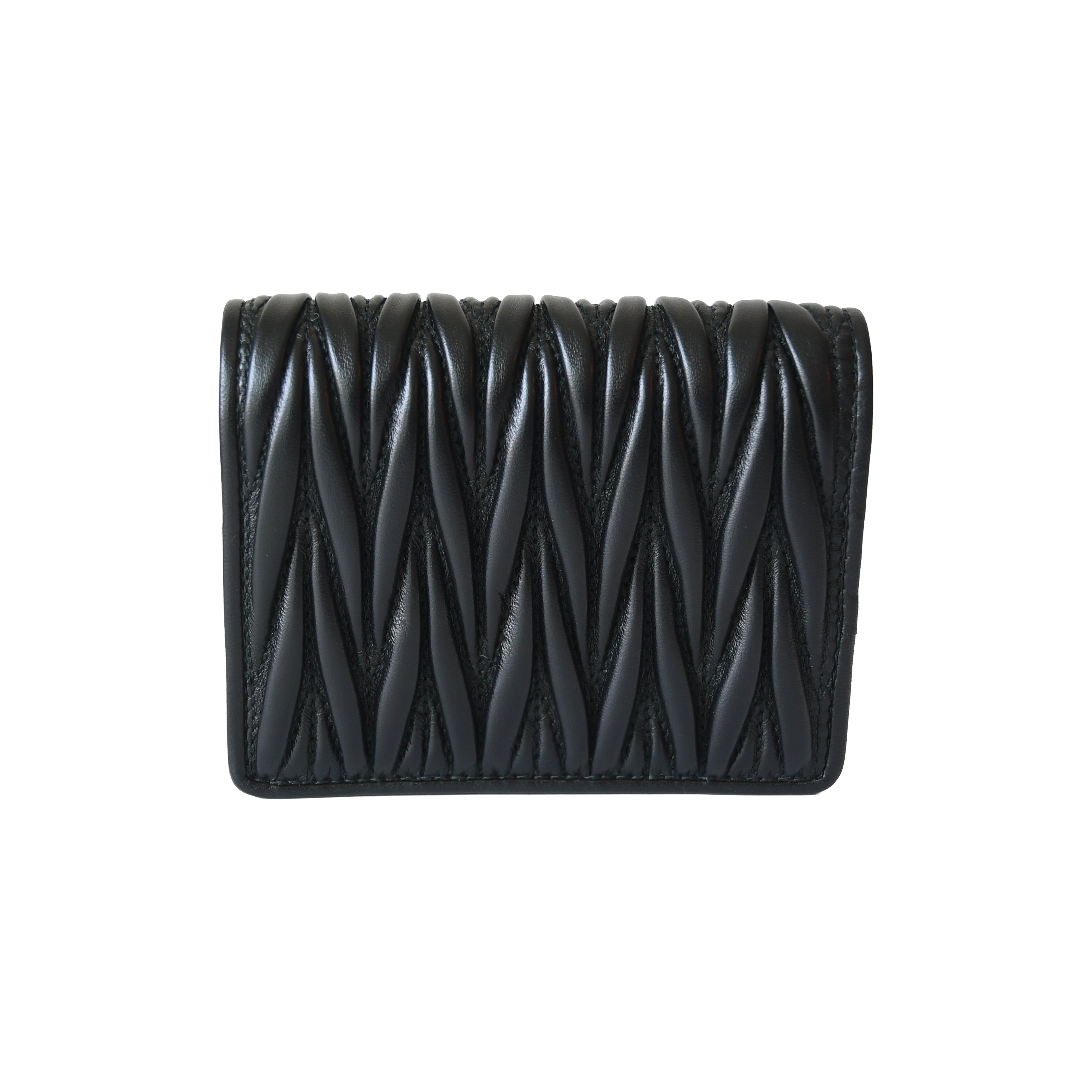 Miu Miu Matelasse Nappa Leather Wallet Black – NOBLEMARS