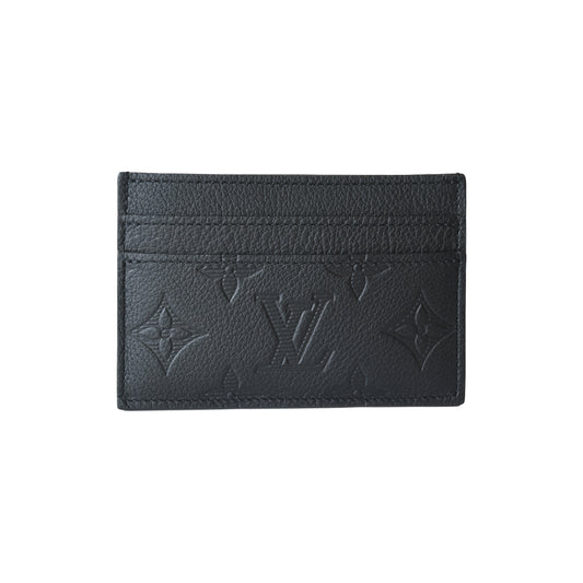 Louis Vuitton Monogram Shadow Double Card Holder Noir