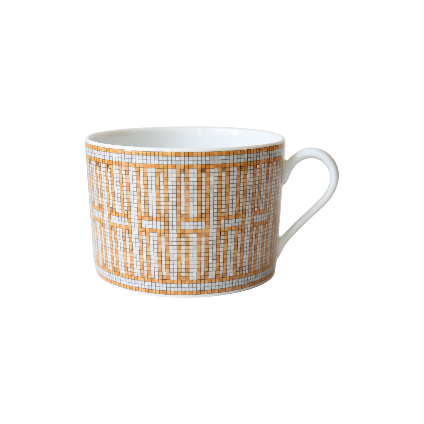 Hermes Mosaique au 24 Gold Breakfast Cup and Saucer (2 sets)