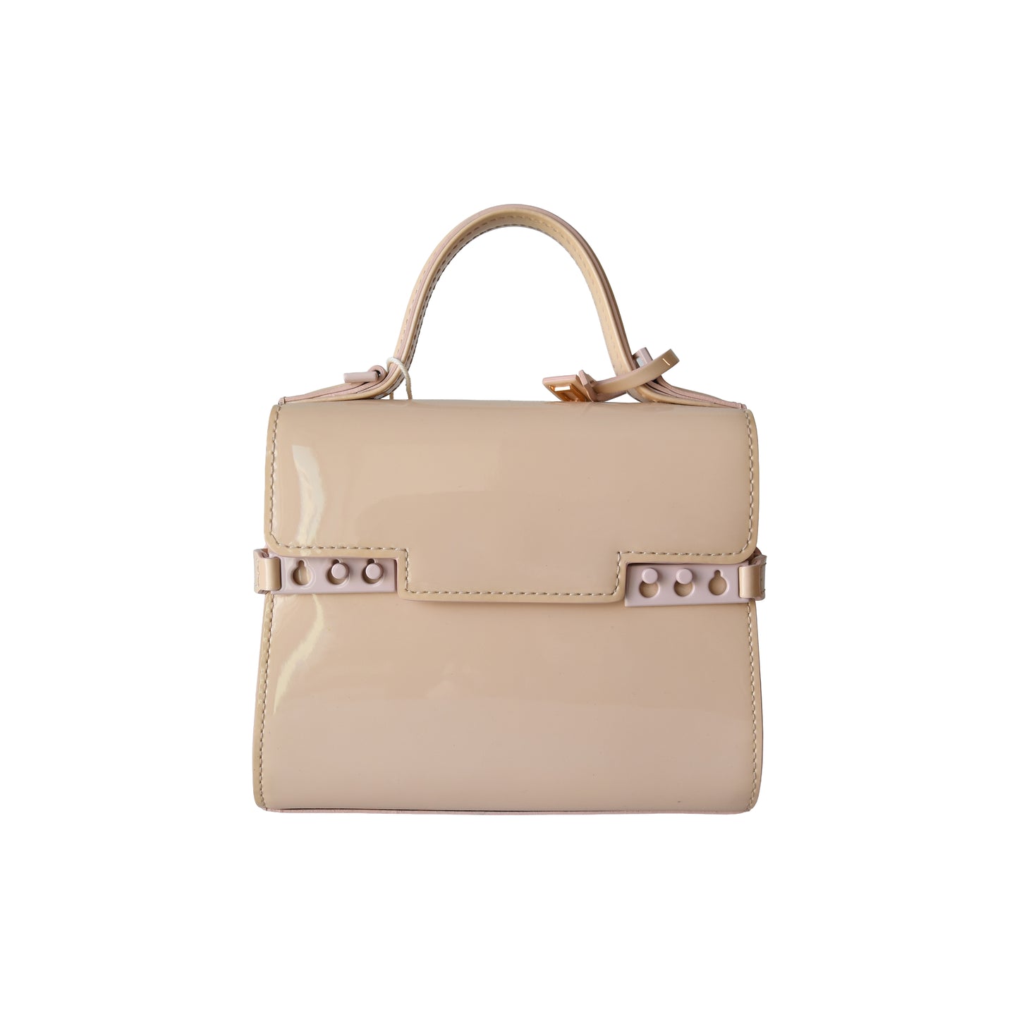 Delvaux Tempete Micro Top Handle Bag Beige Pink
