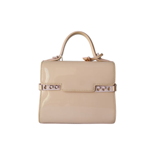Delvaux Tempete Micro Top Handle Bag Beige Pink