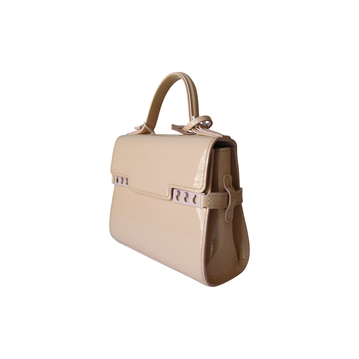 Delvaux Tempete Micro Top Handle Bag Beige Pink
