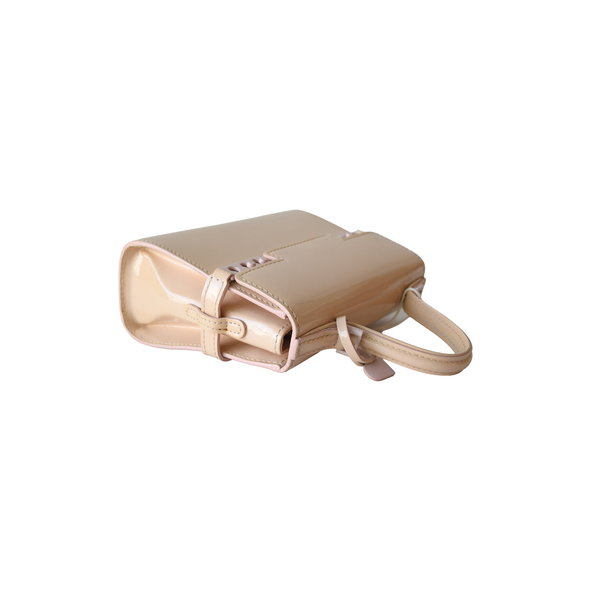 Delvaux Tempete Micro Top Handle Bag Beige Pink