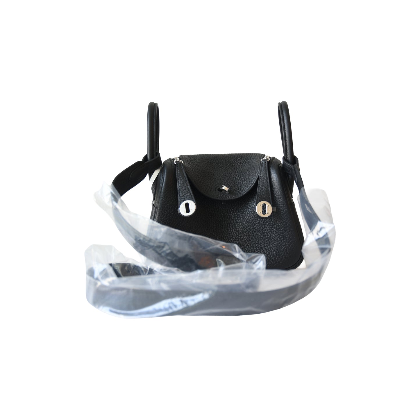 Hermes Lindy II Mini Bag Palladium Hardware Noir