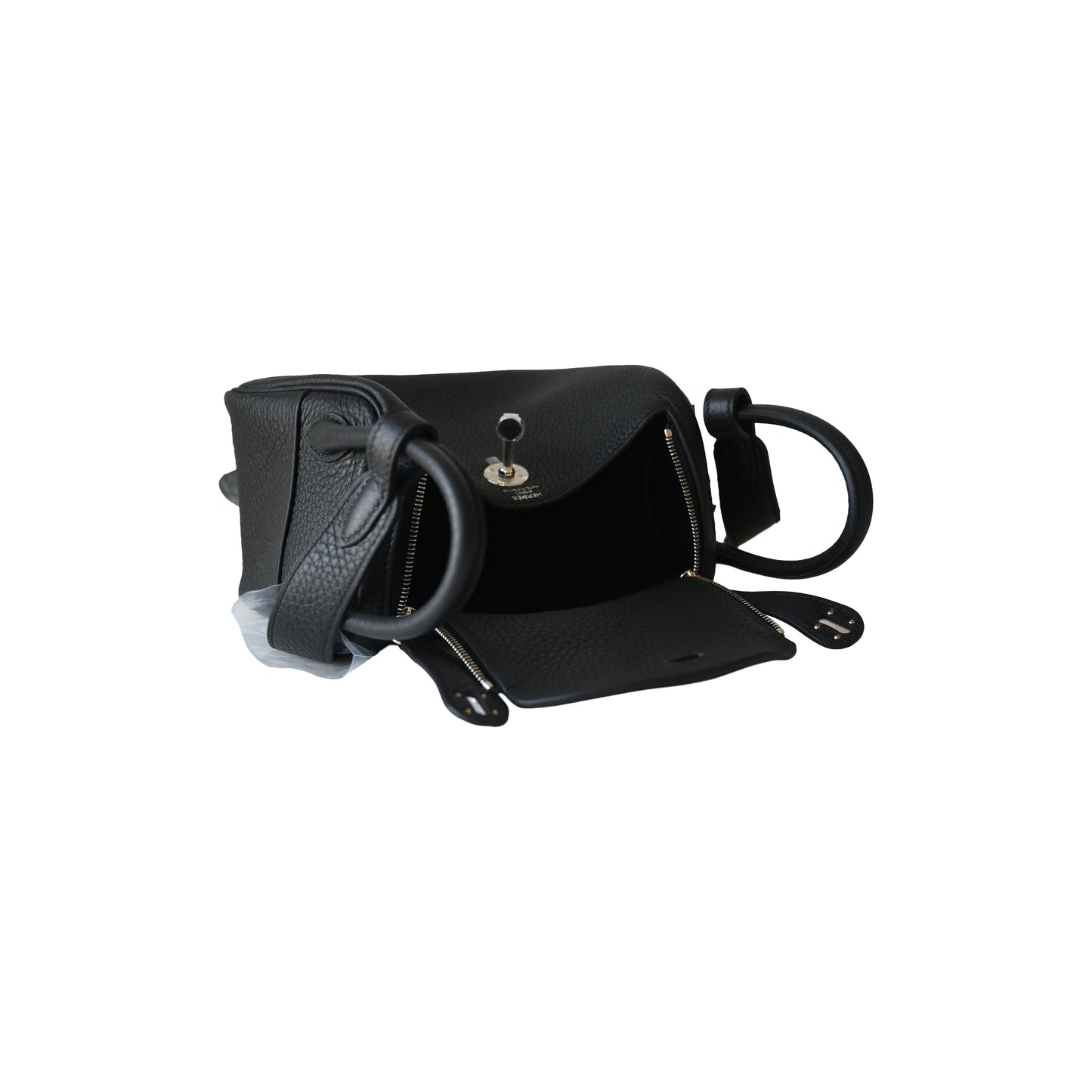 Hermes Lindy II Mini Bag Palladium Hardware Noir