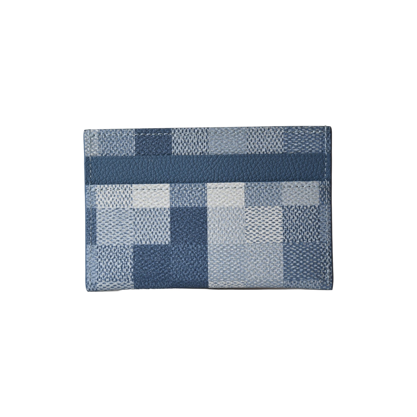Louis Vuitton Blue Pixel Double Card Holder Indigo Damoflage