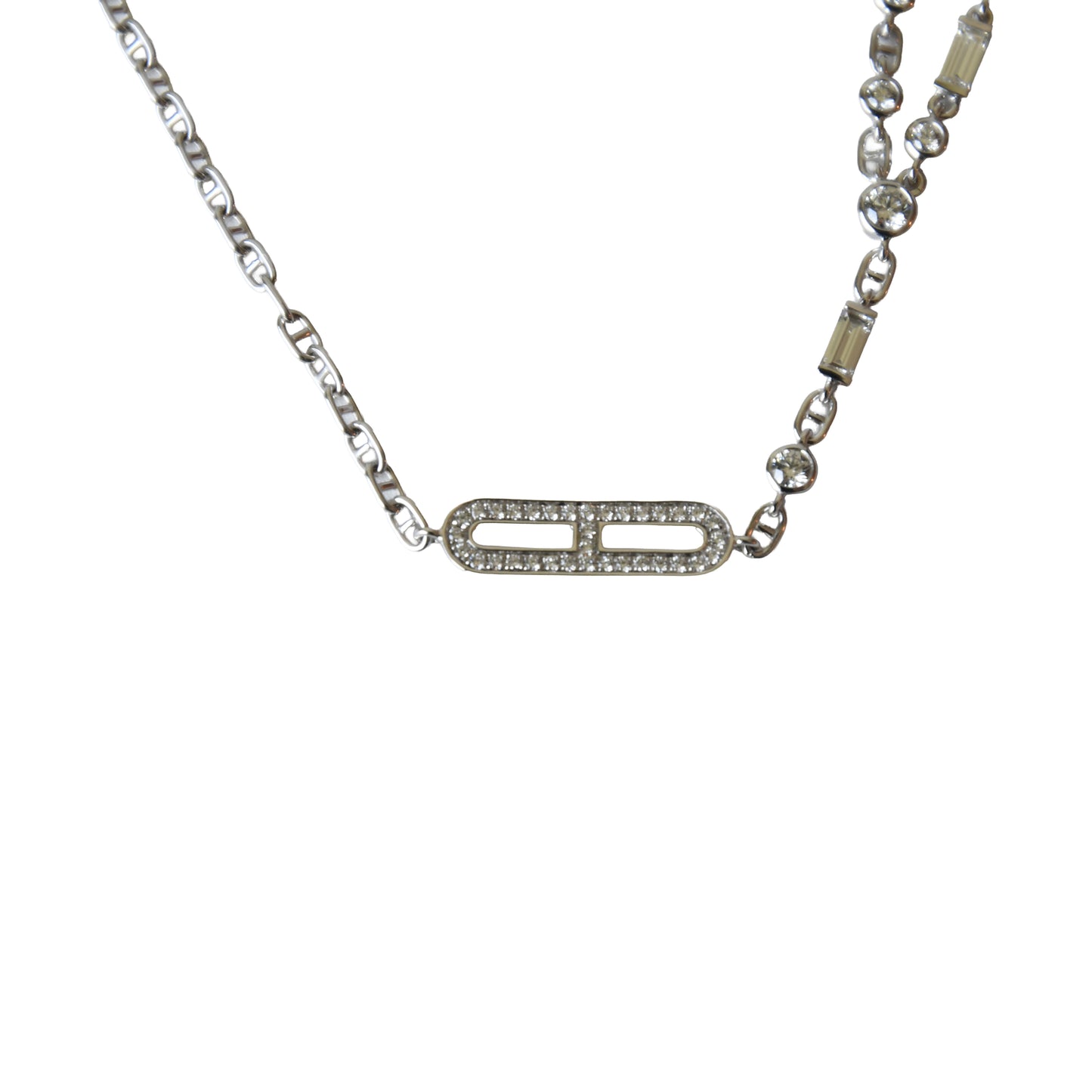 Hermes Chaine d'ancre Chaos Fancy Bracelet With Diamonds White Gold