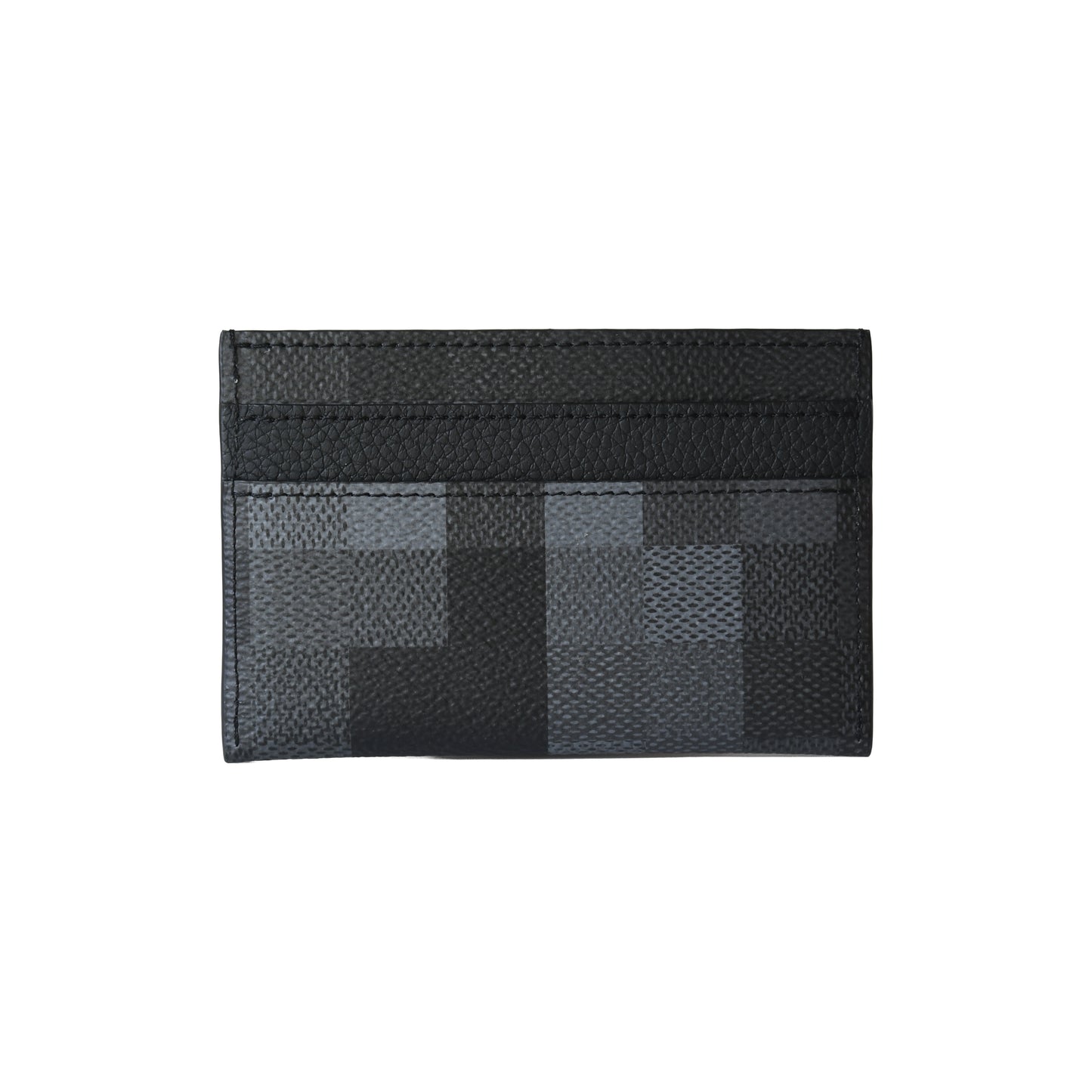 Louis Vuitton Black Pixel Double Card Holder Noir Damoflage