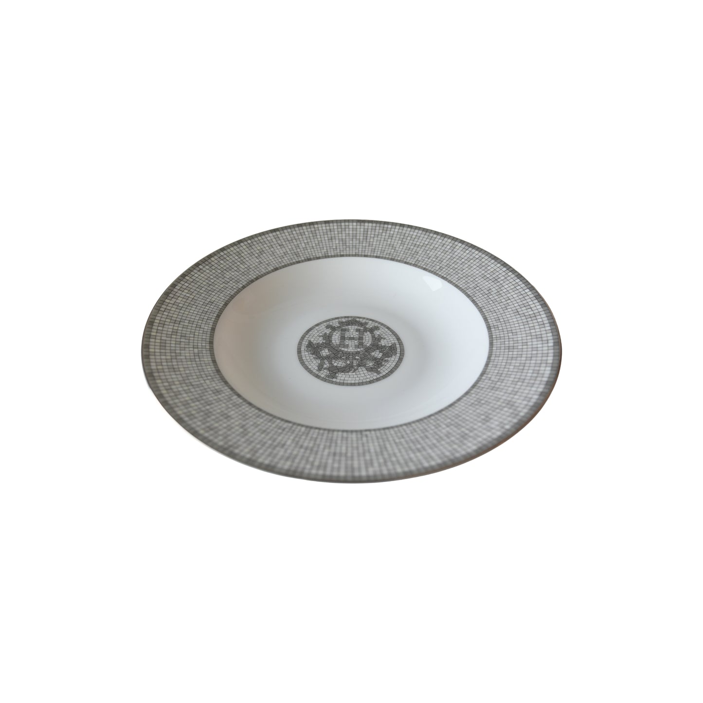 Hermes Mosaique au 24 Platinum Soup Plate