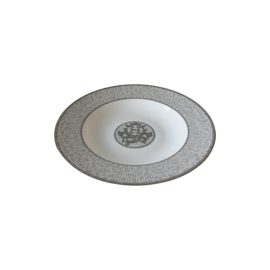 Hermes Mosaique au 24 Platinum Soup Plate