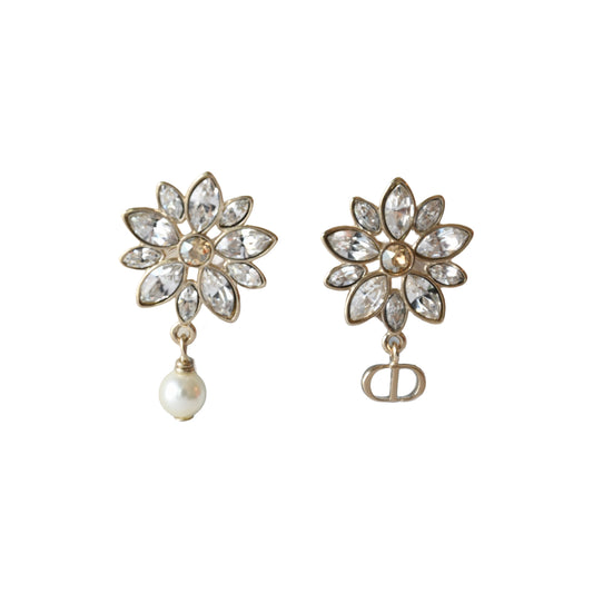 Dior Asymmetric Fleur de Glace Earrings