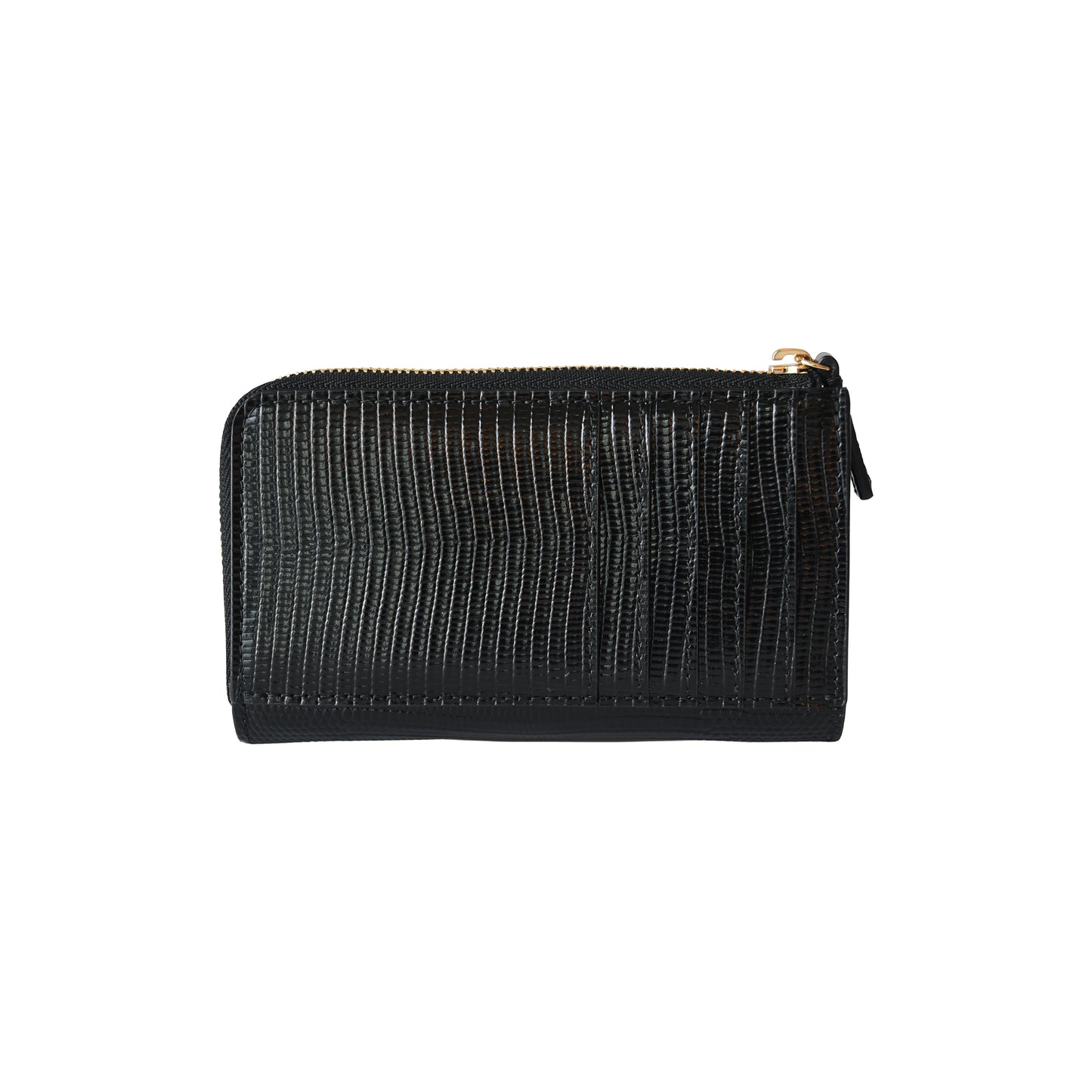Chanel Lizard Classic Zipped Coin Purse Black