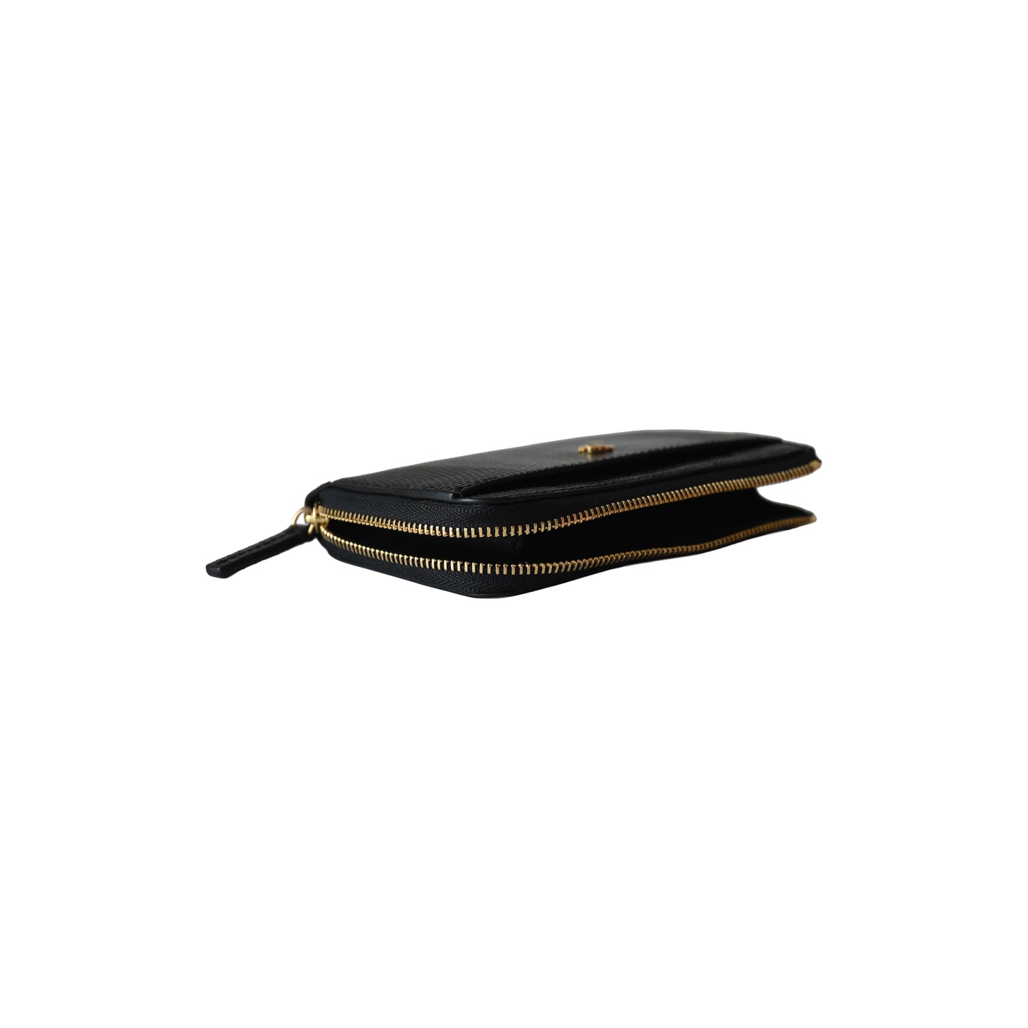 Chanel Lizard Classic Zipped Coin Purse Black