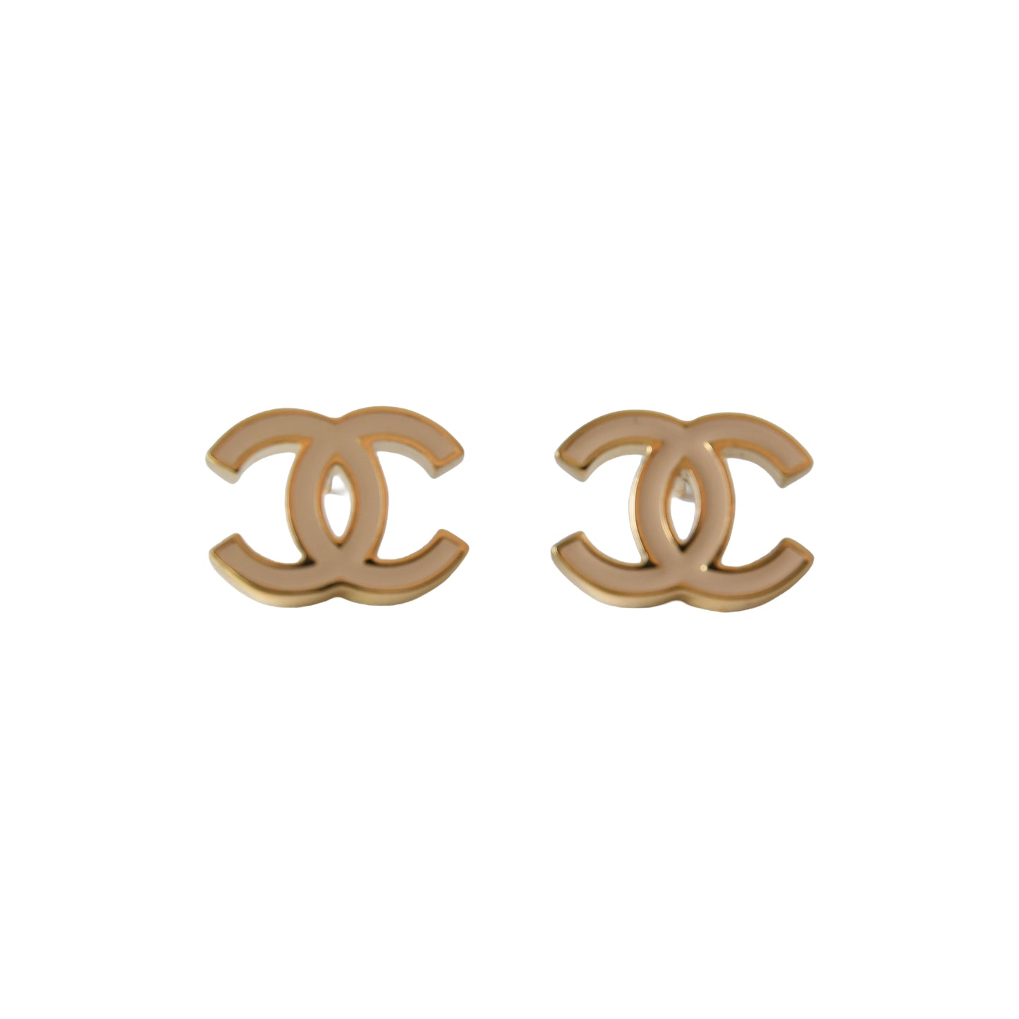 Chanel Metal Enamel CC Earrings Gold